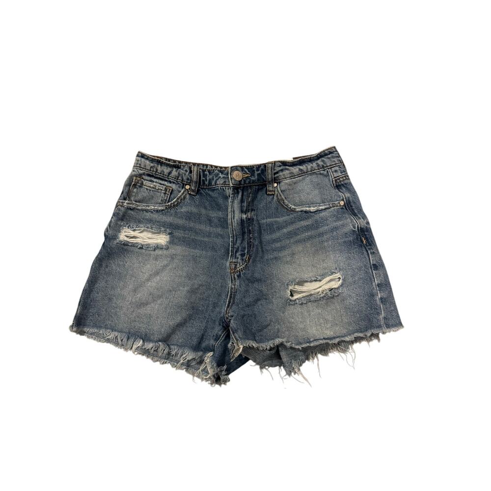 Insane Gene Distressed Denim Cutoff Shorts Size Medium Light Wash High Rise